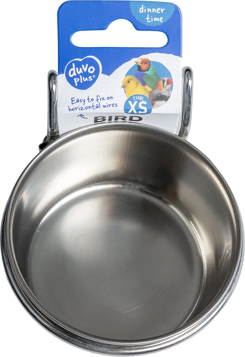 Duvoplus - Voerbak - Hond - Vogel Eetkom Inox + Haak L - 950ml - Ø15cm - 1st de Duvo+ en <> – photo produit