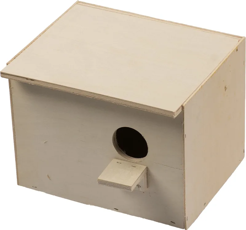 Duvoplus - Vogelhuisje - Vogel - Nestkast Parkiet Liggend 20cmx19x15cm - 1st by Duvo+ in <> – product photo