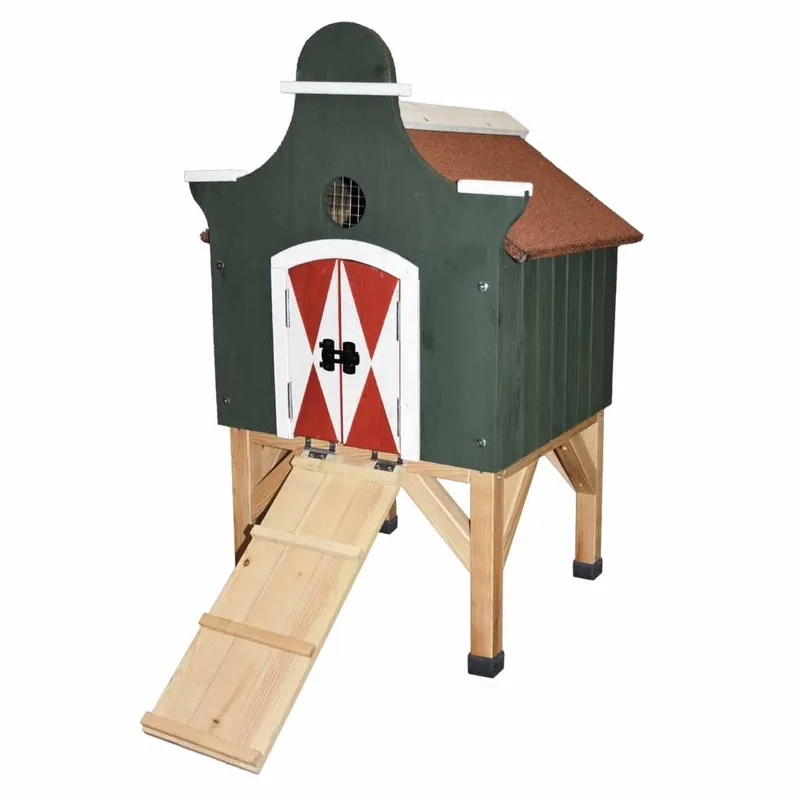 duvoplus Woodland Design Dutch House - Houten Kippenhok - FSC Hout - 71,5x76,5x118cm von Duvo+ in Grün – Produktfoto