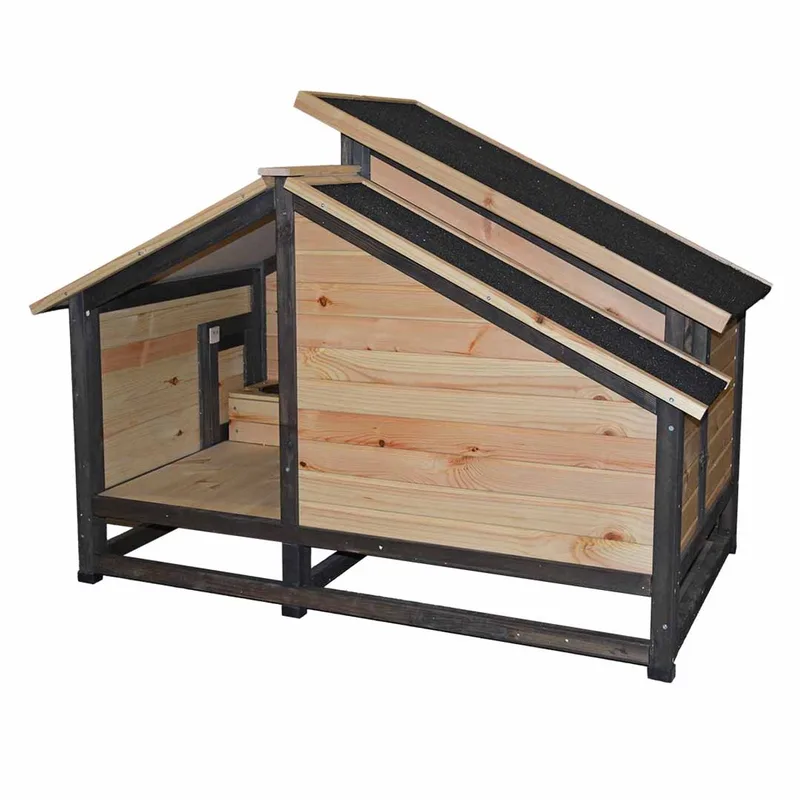 duvoplus Woodland Design hondenhok Barking Bungalow 127x76x95cm von Duvo+ in Houtkleurig – Produktfoto