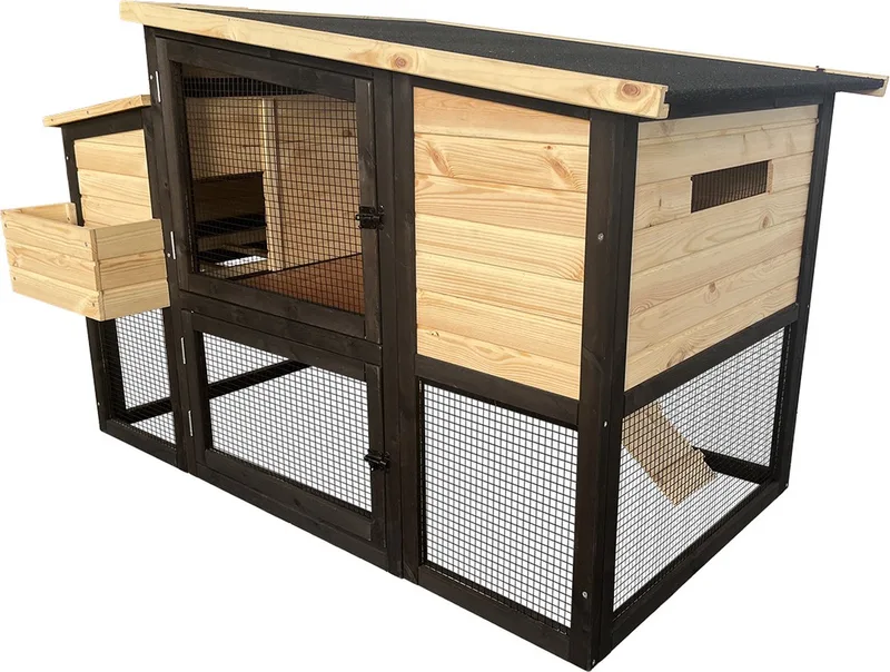 duvoplus Woodland design konijnenhok Bunny Barn de Duvo+ en Houtkleurig – photo produit