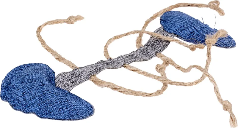 Eco Navy Visgraat & Catnip - Kattenspeelgoed by Duvo+ in Blue – product photo