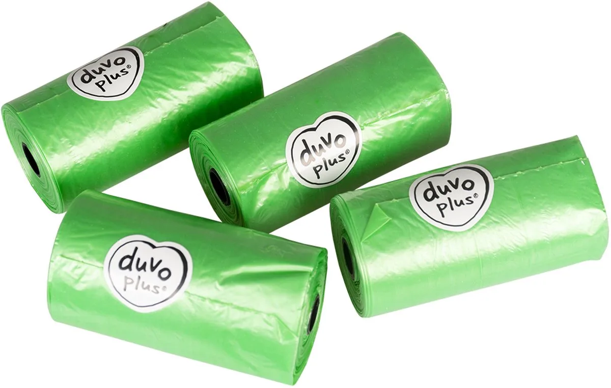 Biologisch Abbaubare Hygienebeutel Mit Verschluss 16 Einheiten von Duvo+ in Grün – Produktfoto