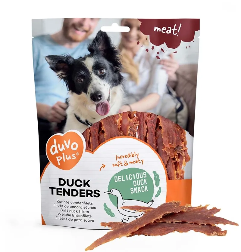 Eendenfilets hondensnack 100 g | graan- & glutenvrij | hoog vleesgehalte 100 gram de Duvo+ – photo produit