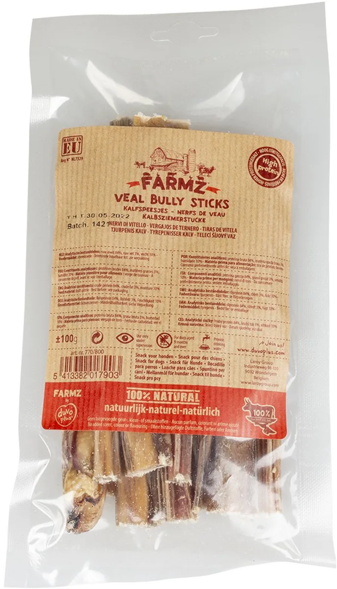 Farmz Kalfspeesjes Zakje 100gr de Duvo+ – photo produit