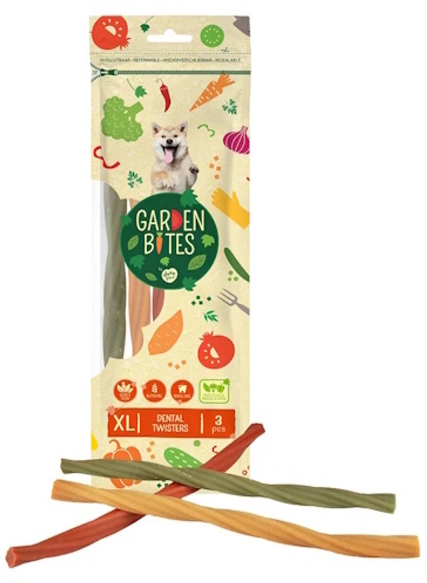 Garden Bites 3 dental twisters XL 25CM - 1 st de Duvo+ – photo produit