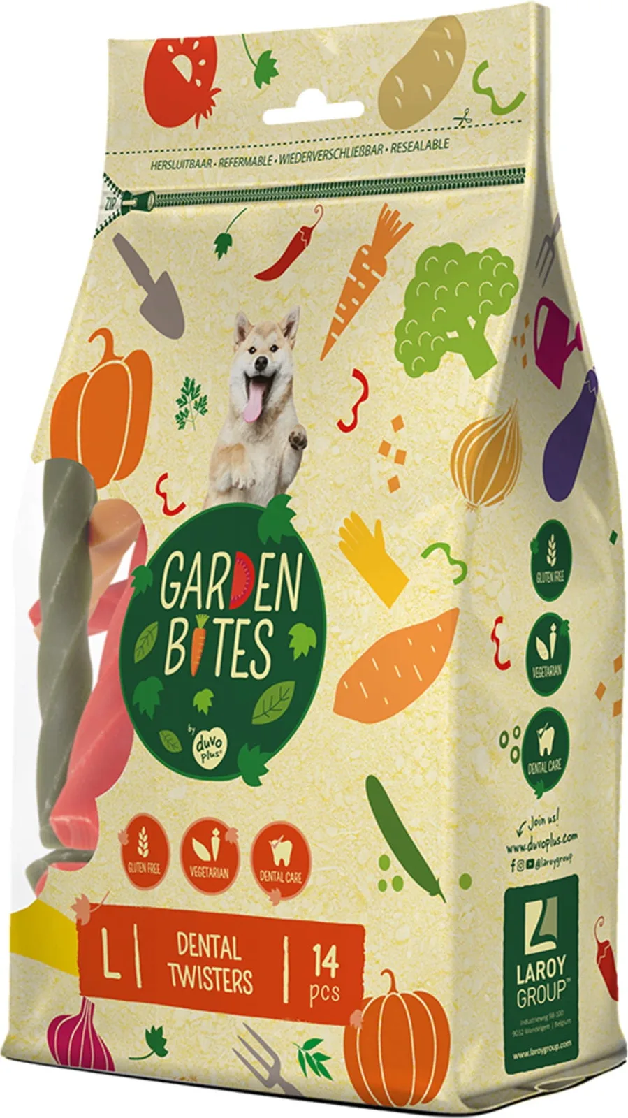 Garden Bites dental twisters L - 16 cm - 14 Stück från Duvo+ – produktbild