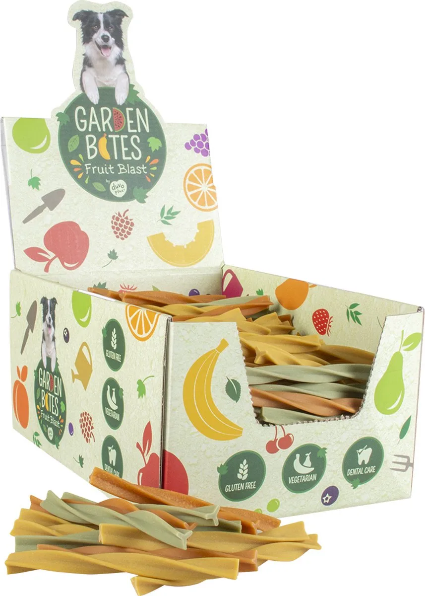 Garden Bites Fruity dental swirls 13cm - 324 stuks de Duvo+ – photo produit