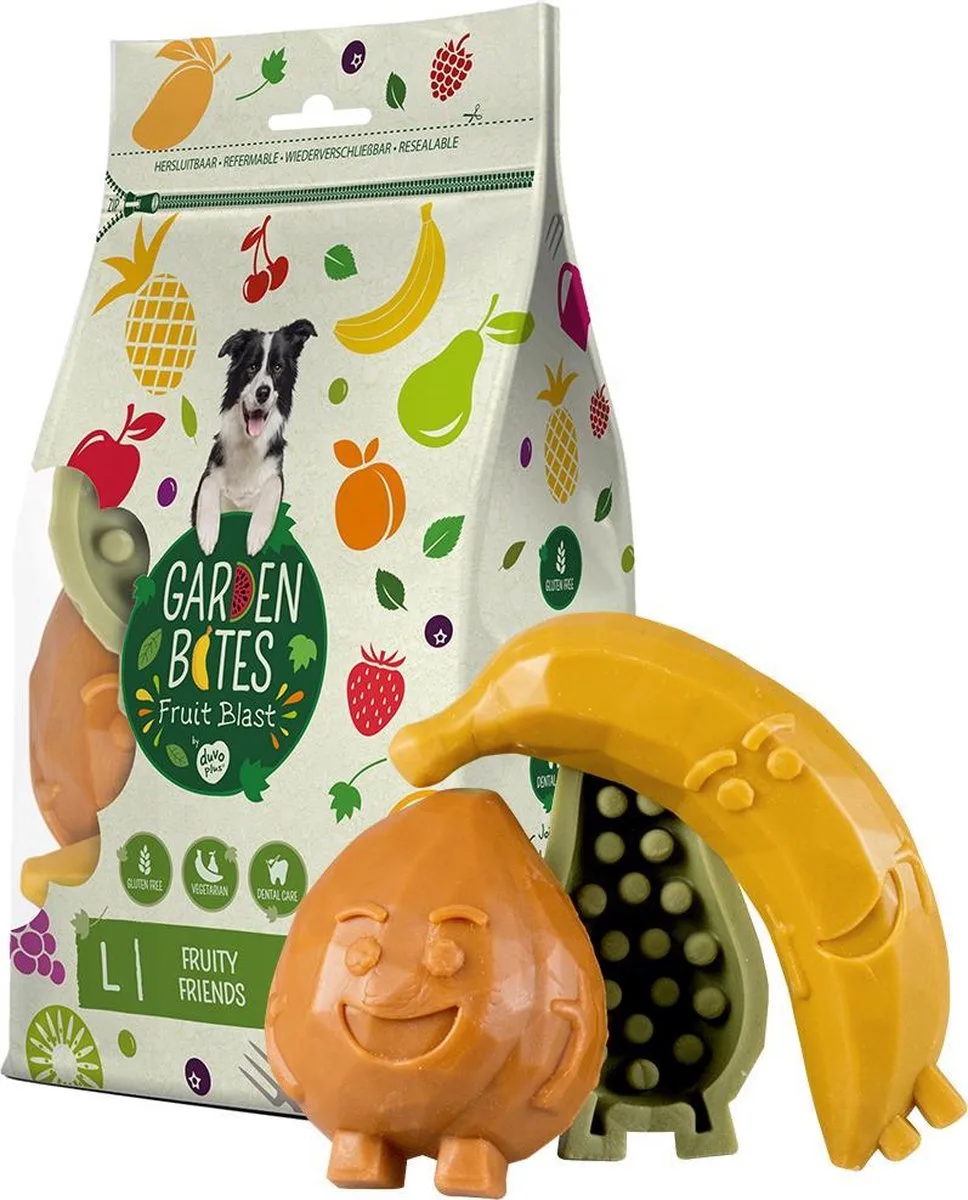 Garden Bites Fruity Friends Gemengde Kleuren 12,5Cm - 3Pcs de Duvo+ – photo produit