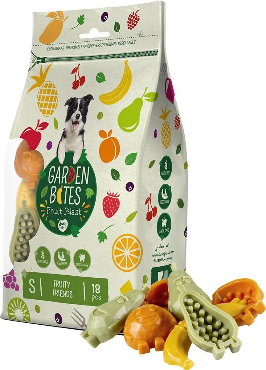 Garden Bites Fruity Friends Gemengde Kleuren 7Cm - 18Pc de Duvo+ – photo produit