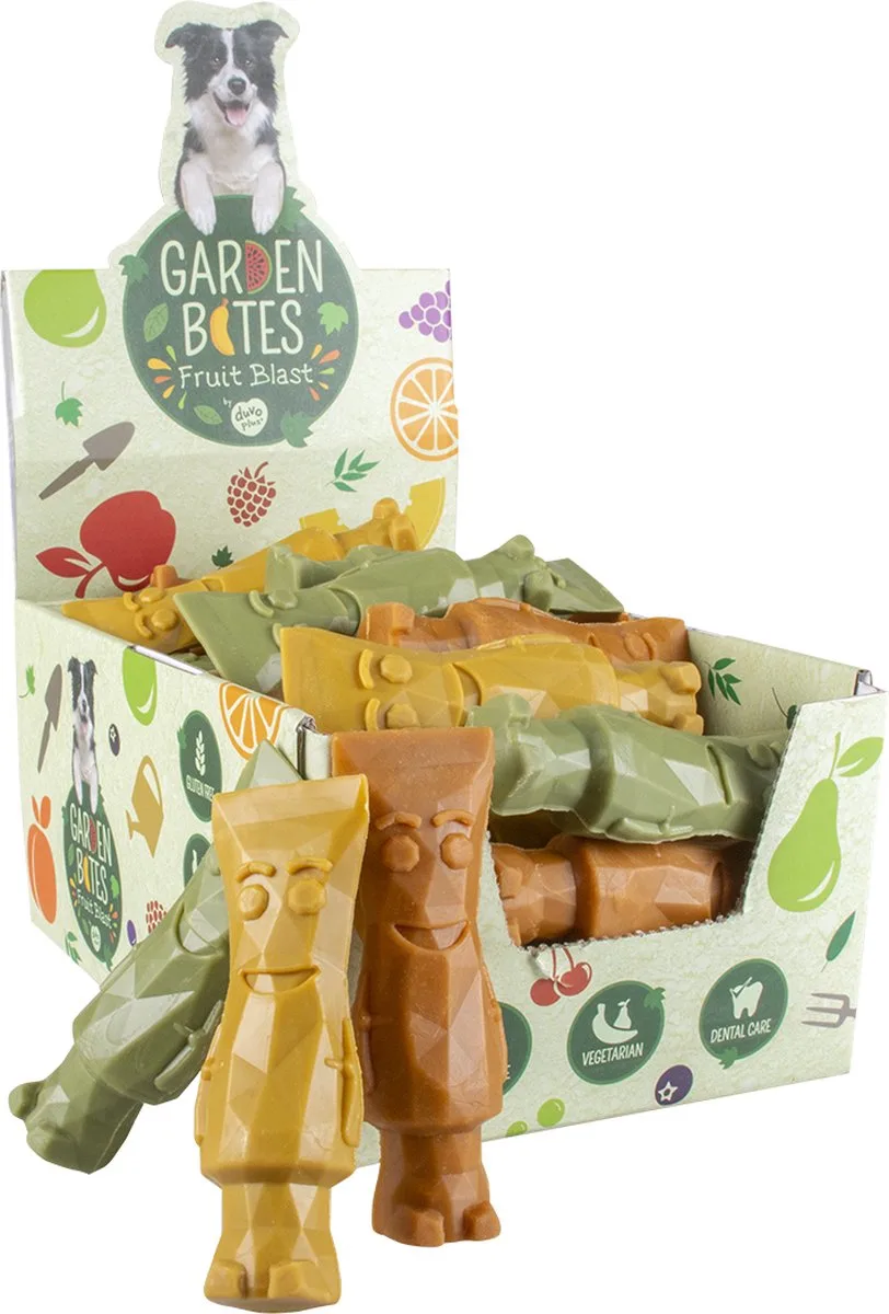 Garden Bites Fruity Tonya toothpaste 13,5cm - 90g doos 36stuks de Duvo+ – photo produit