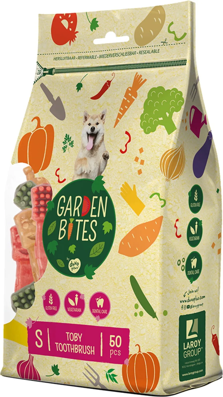 Garden Bites toby toothbrush S - 5 cm - 50 Stück från Duvo+ – produktbild