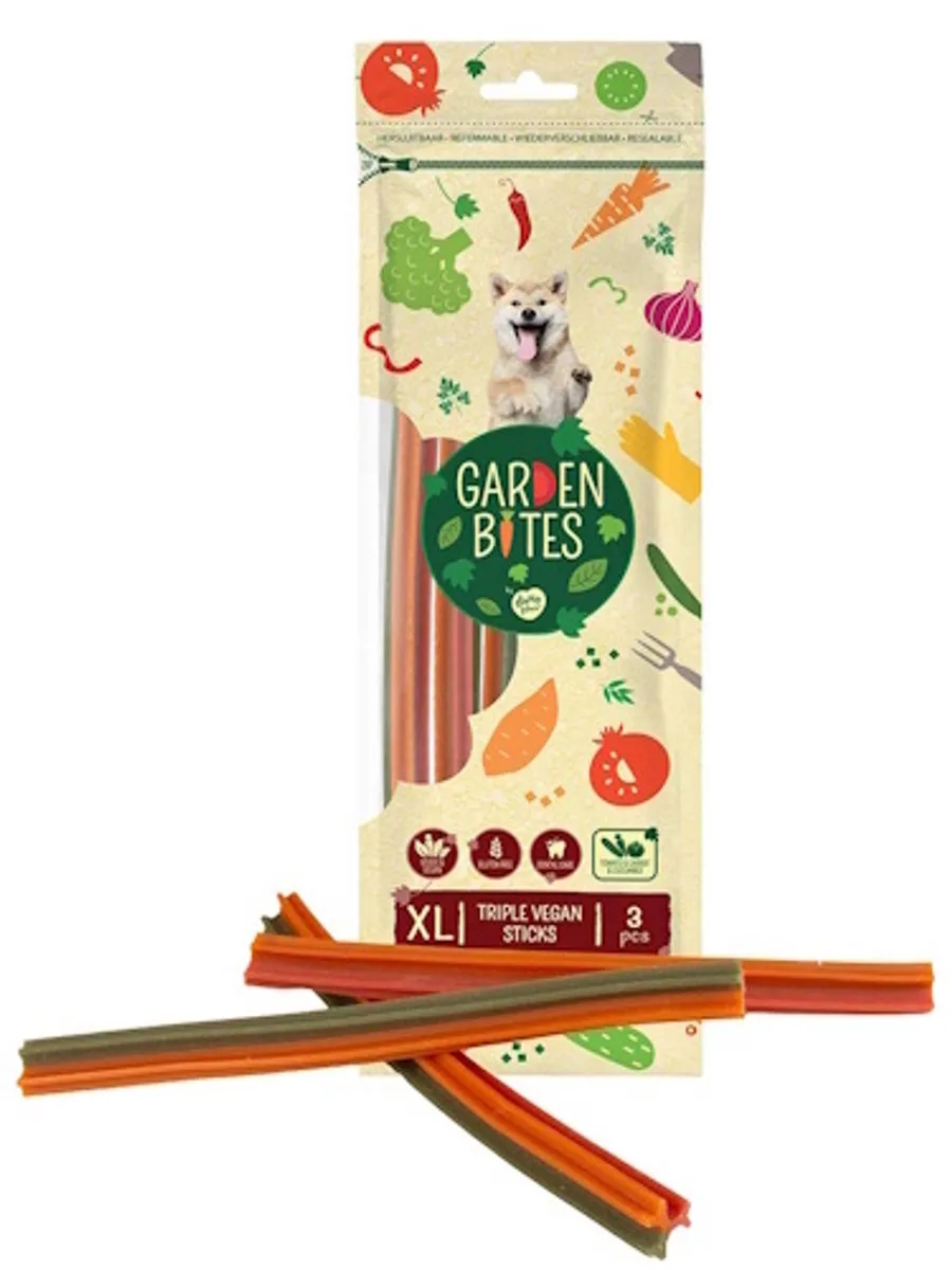Garden Bites triple vegan sticks XL 25CM - 3 stuks de Duvo+ – photo produit
