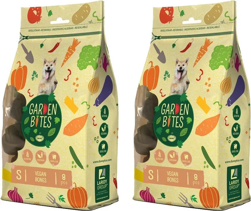Garden Bites Vegan Bones Hondensnack Glutenvrij - S - 8 stuks - per 2 zakjes de Duvo+ – photo produit