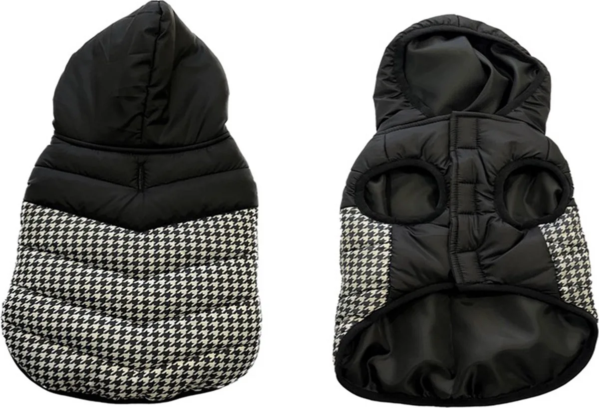 Hond - Hondenjas Puffer L - 60cm - 162209 de Duvo+ en Noir, Blanc – photo produit