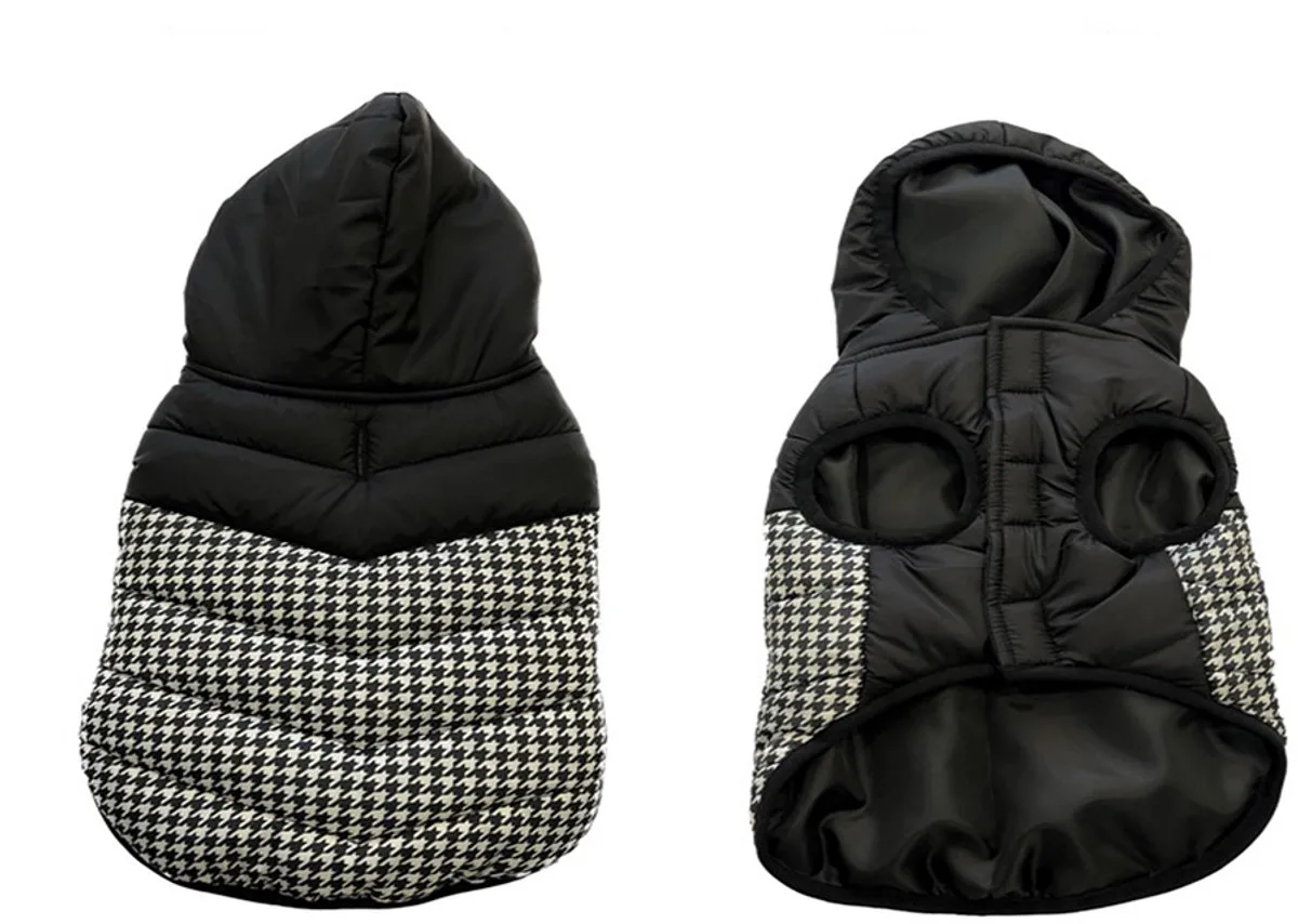 Hond - Hondenjas Puffer Xs - 30cm - 162205 de Duvo+ en Noir, Blanc – photo produit