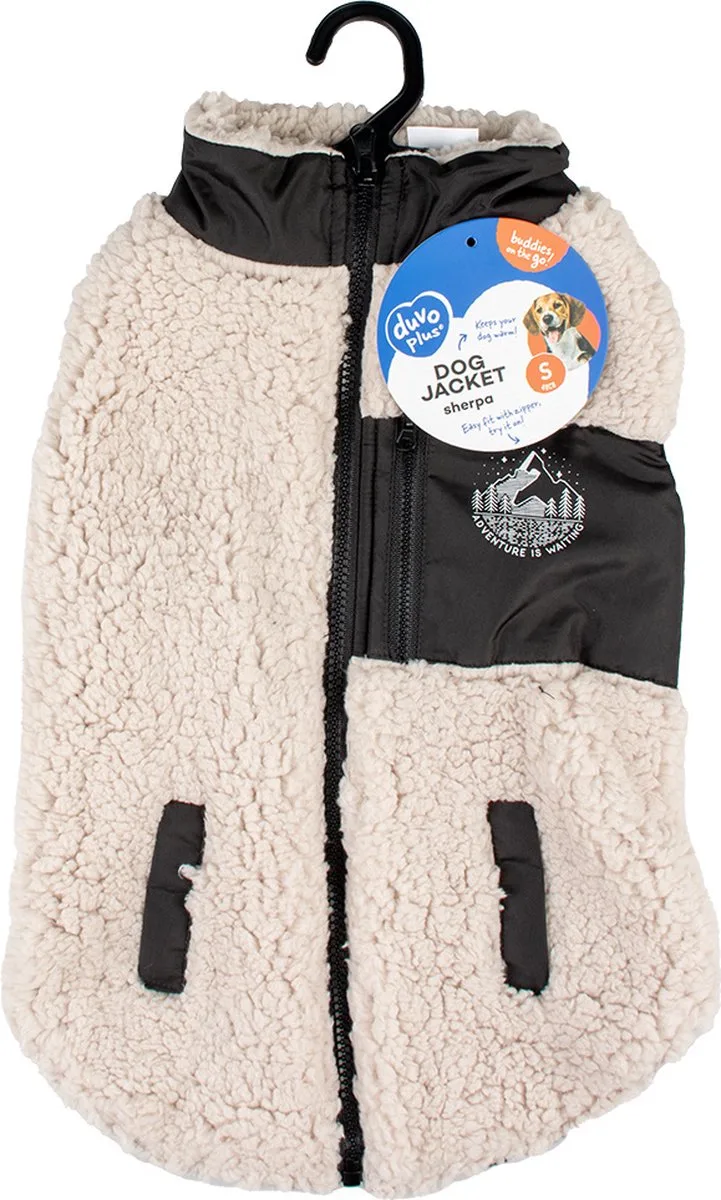 Hond - Hondenjas Sheep Skin Xl - 70cm - 162246 de Duvo+ en Noir, Blanc – photo produit