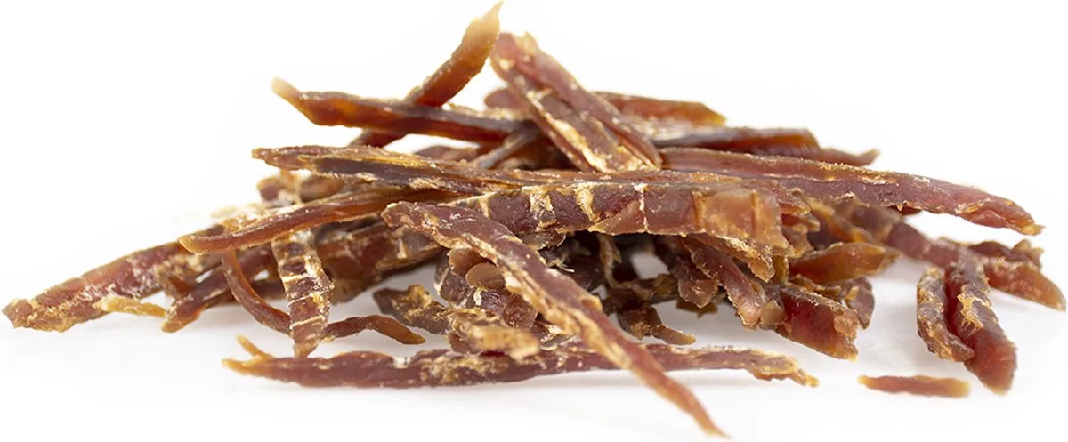 Hond - meat! Eendenstrips 80gr van Duvo+ – productfoto