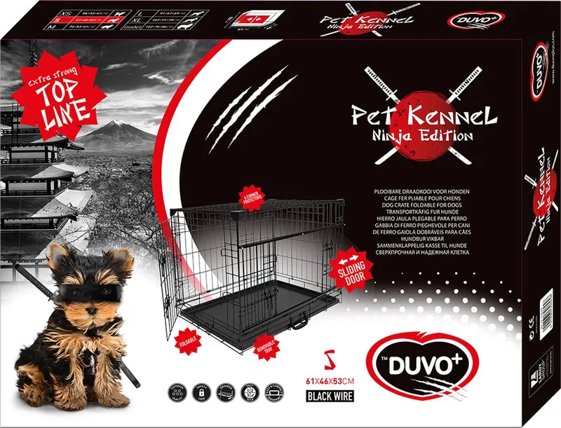 Hondenbench Duvo Ninja Schuifdeur by Duvo+ in Black – product photo