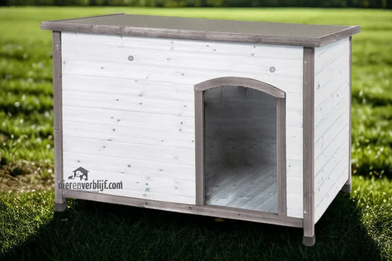 Hondenhok Balto 3 cottage - Grijs/Wit - 116 x 76 x 82cm by Duvo+ in <> – product photo