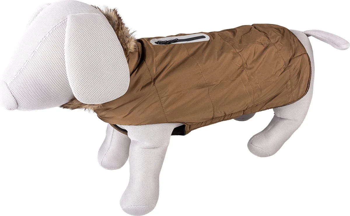 Hondenjas Fluffy Kap XL - 70CM van Duvo+ in Kaki – productfoto