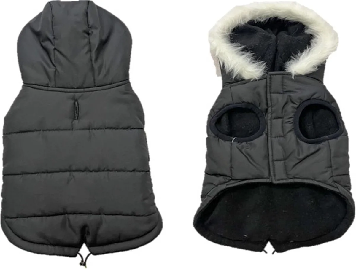 Hondenjas Puffer Eskimo XL - 70CM van Duvo+ in Zwart – productfoto