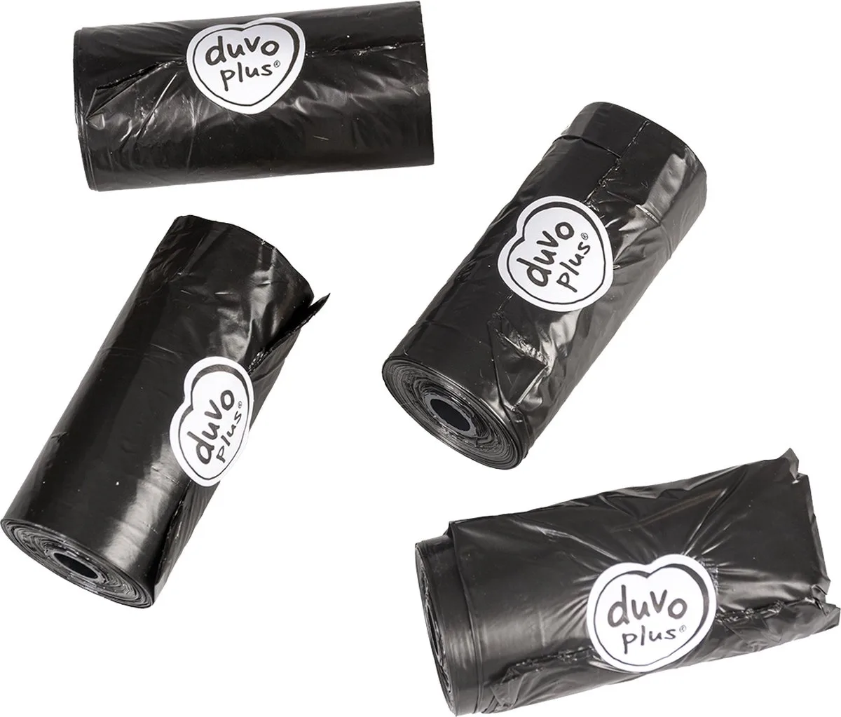Hondenpoepzakje - Hond - Poepzakjes Classic 4x20st - 4st van Duvo+ in Zwart – productfoto