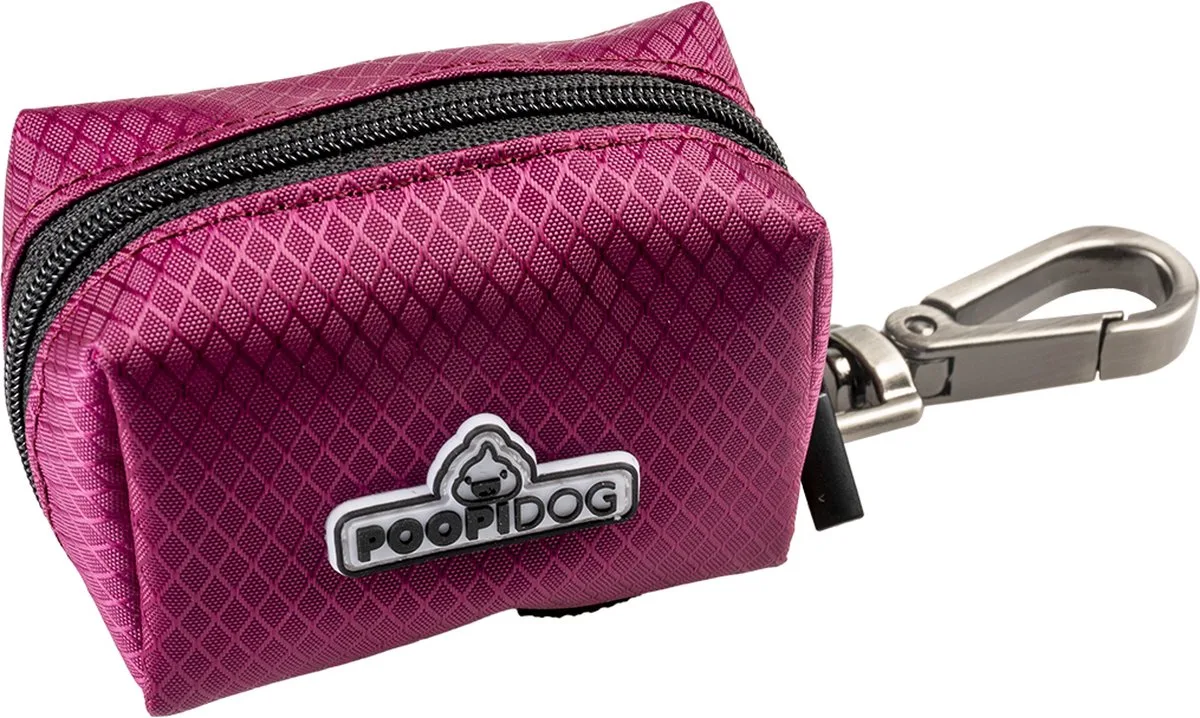 Hondenpoepzakje - Hond - Poepzakjes Dispenser Nylon 14x7x6cm - 1st van Duvo+ in Paars – productfoto