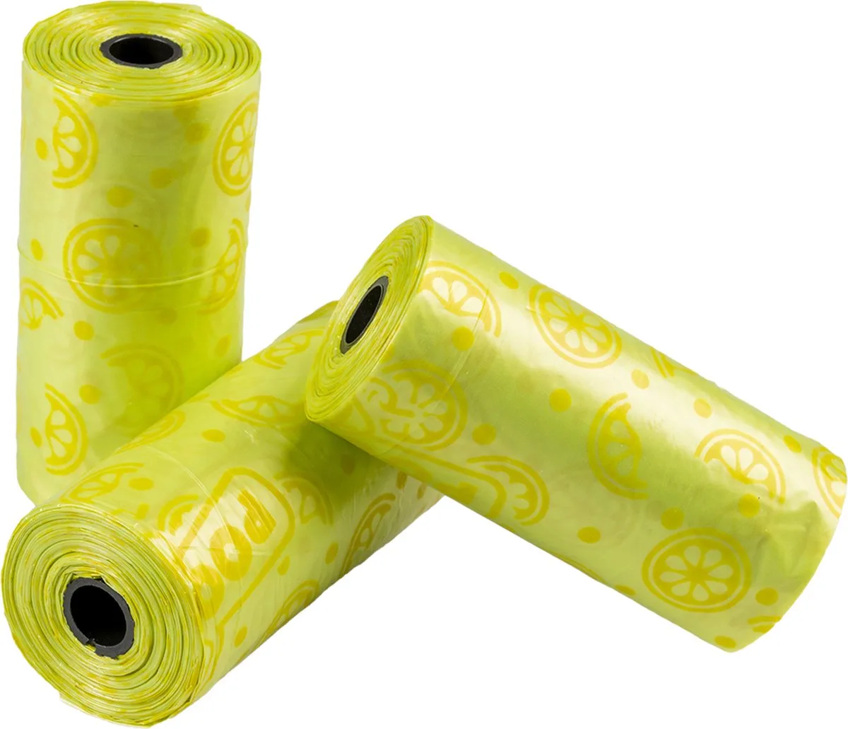 Hondenpoepzakje - Hond - Poepzakjes Spice Limoen 4x15st - 32x19cm Limoen - 4st van Duvo+ in Limoen – productfoto