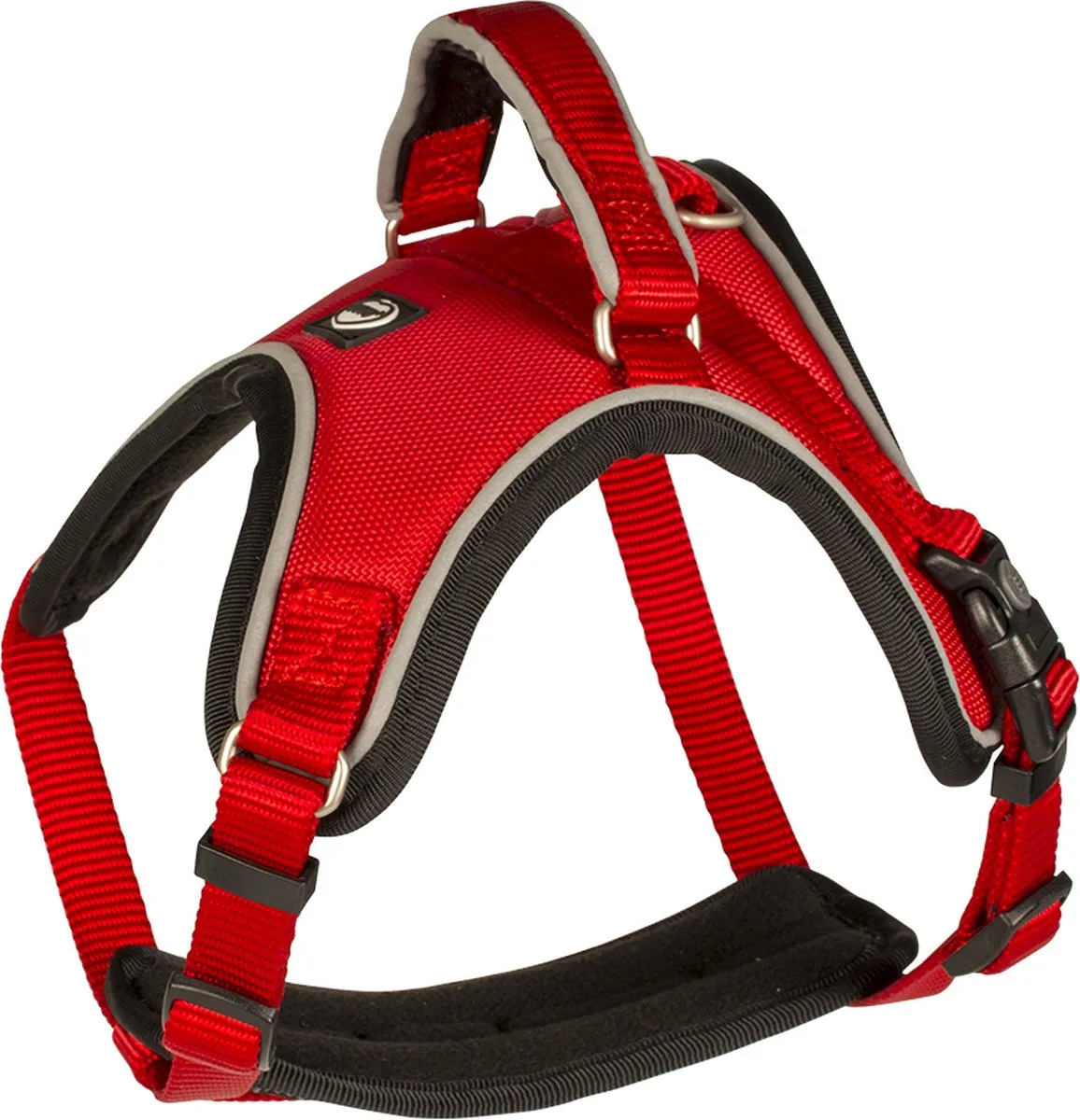 Hondentuigje - Hond - Explor West Harnas Nylon M 40-50cm/15mm - 1st fra Duvo+ i Rød – produktbillede