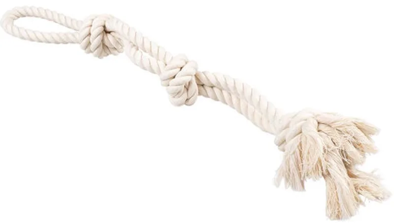 Katoenen Knoop Touw – Hondenspeeltje voor Trekspel & Kauwen von Duvo+ in Natuurlijk – Produktfoto