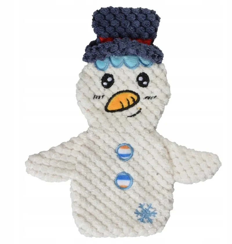 Kerst Hondenspeeltje Sneeuwpop - Zacht & Knisperend by Duvo+ in White – product photo