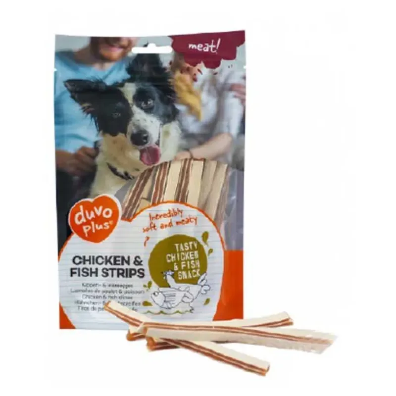Kip Vis Strips Hondensnack 80g by Duvo+ – product photo