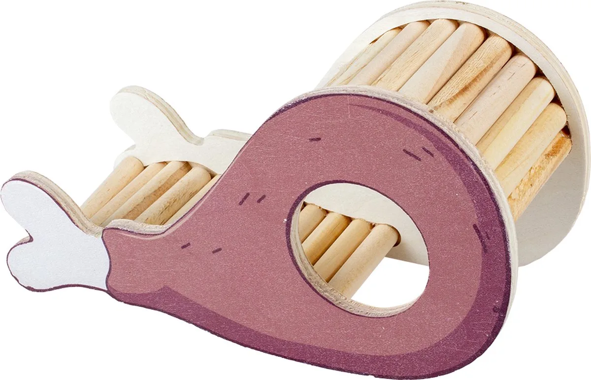 Knaagdieren Houten Speelhuis Drumstick de Duvo+ en Multicolore – photo produit