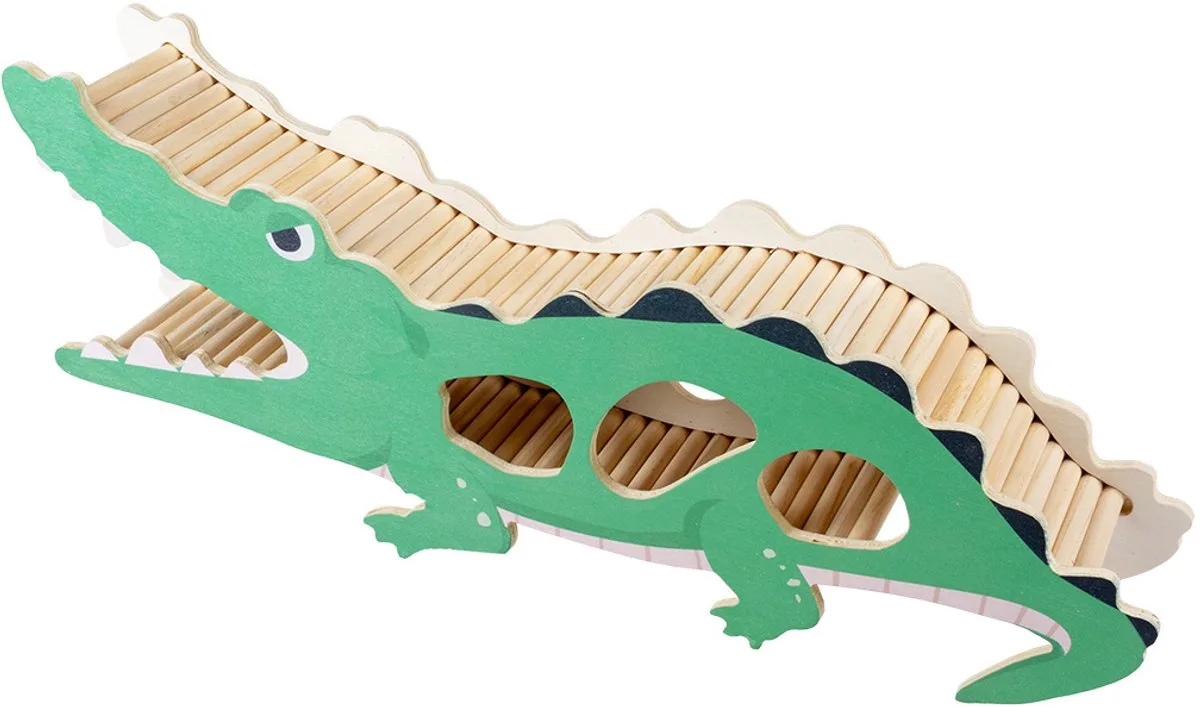Knaagdieren Houten Speelhuis Krokodil de Duvo+ en Multicolore – photo produit