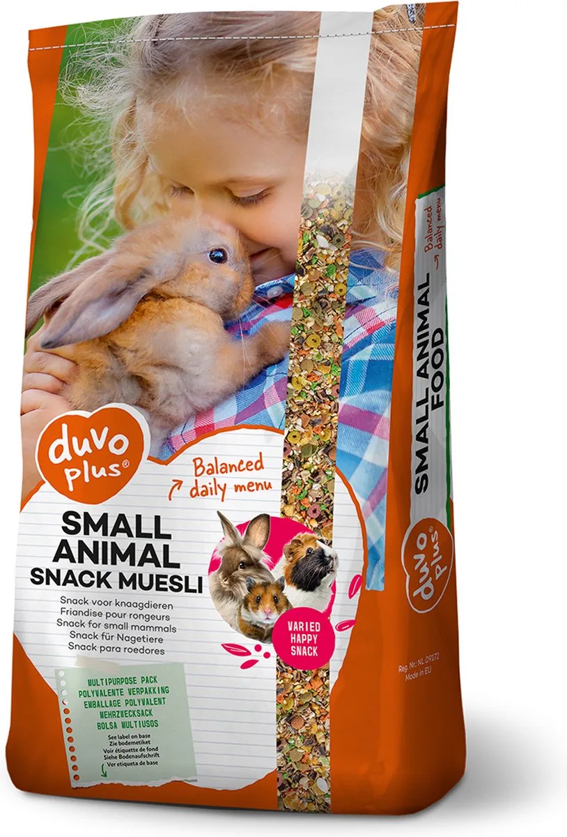 Knaagdierenvoer - Knaagdier - Kleine Zoogdieren Snack Muesli 18kg - 1st van Duvo+ – productfoto