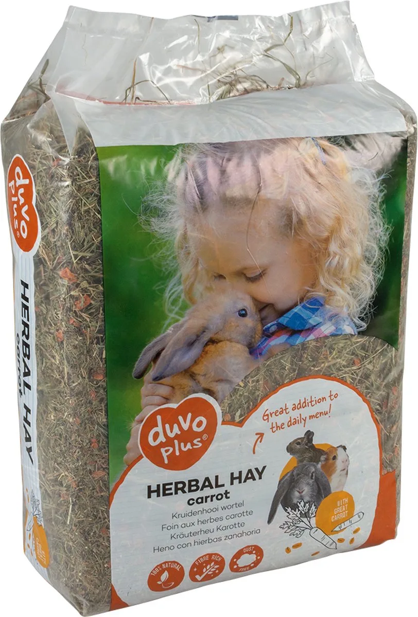 Knaagdierenvoer - Knaagdier - Kruidenhooi Wortel 1kg - 1st de Duvo+ – photo produit