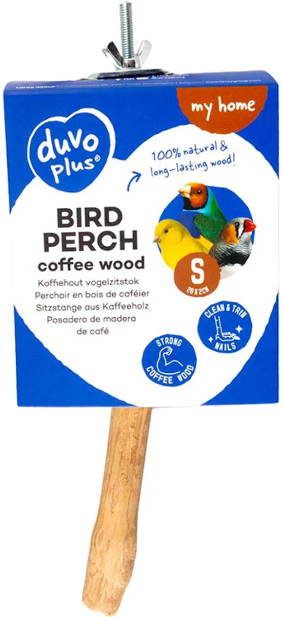 Koffiehout vogelzitstok bruin | natuurlijke zitstok 30 of 50 cm L - 40cm/Ø3cm de Duvo+ – photo produit