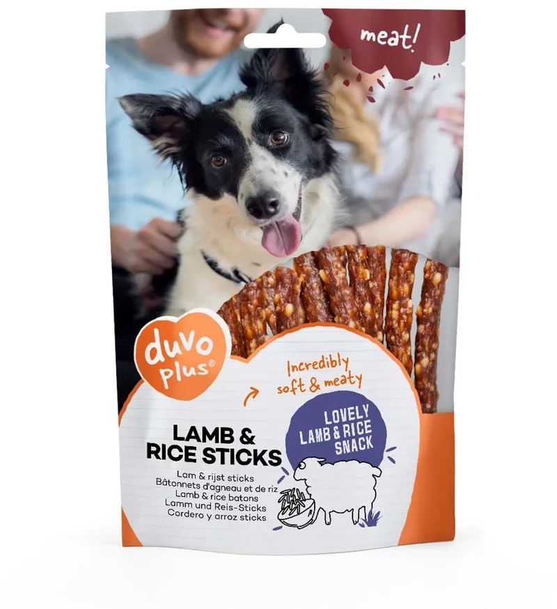 Lam & rijst sticks hondensnack 100 g | zachte beloningssnack 100 gram de Duvo+ – photo produit