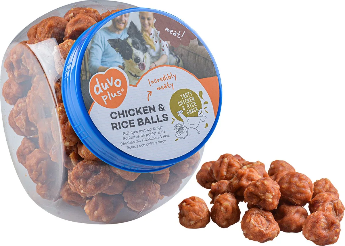 Meat! Kip & Rijst Balletjes - ± 111st - 500gr de Duvo+ – photo produit
