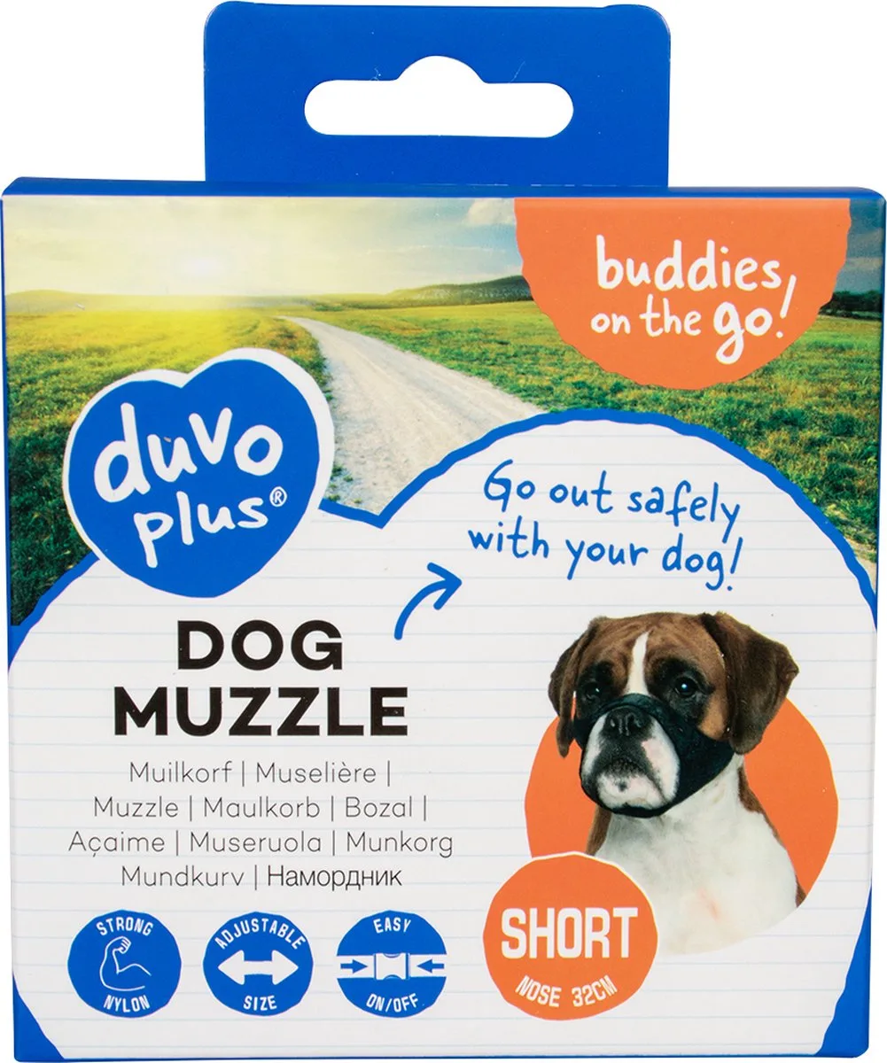Muilkorf - Hond - Muilband Nylon Platte Snuit 51-71cm - 1st van Duvo+ in <> – productfoto