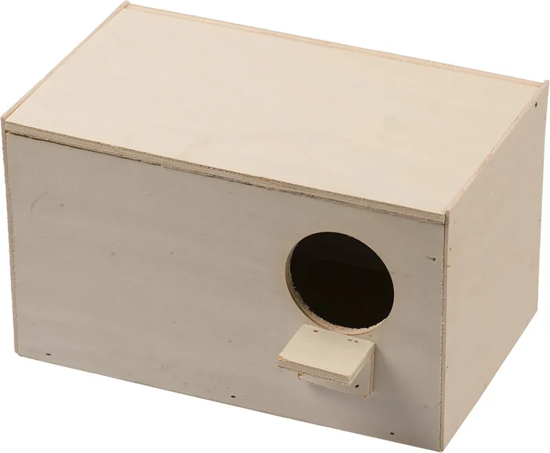 Nestkast agapornide liggend 25x15x15CM von Duvo+ in Braun – Produktfoto