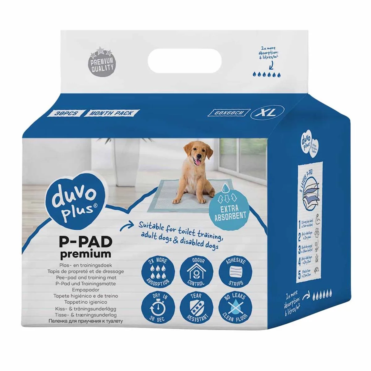 P-Pad Premium trainingsmat voor honden 60x60 cm van Duvo+ – productfoto