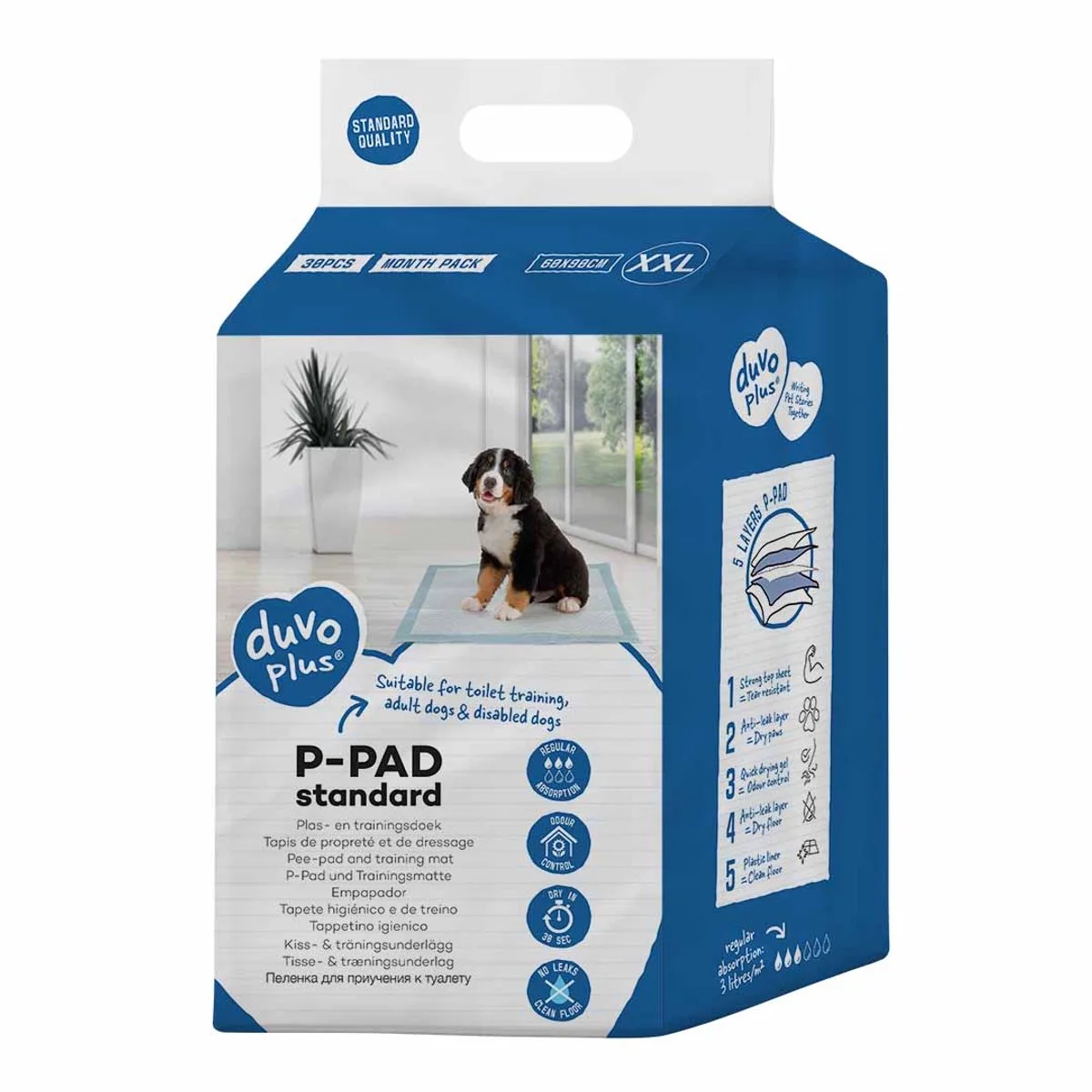 Plus Tapis éducateur P-Pad Standard pour chiens 60x90 cm de Duvo+ – photo produit