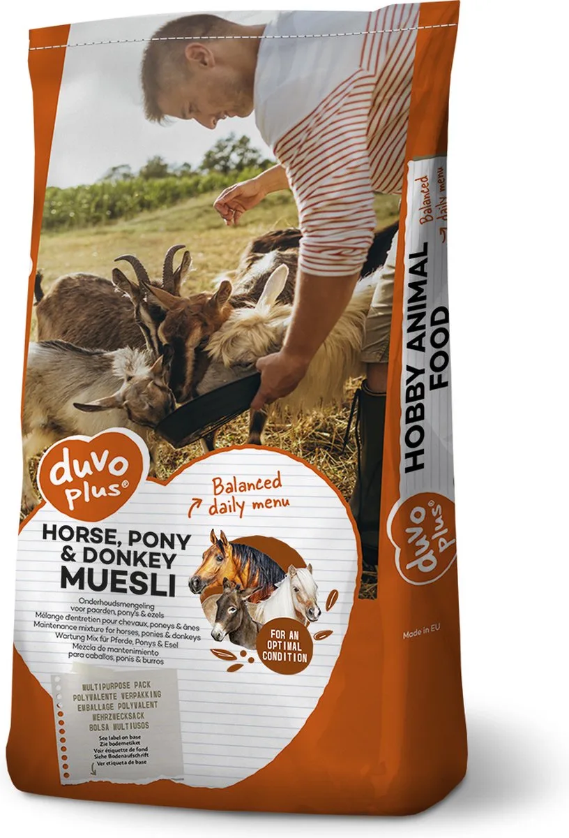 Paard, pony & ezelmuesli 18KG von Duvo+ – Produktfoto