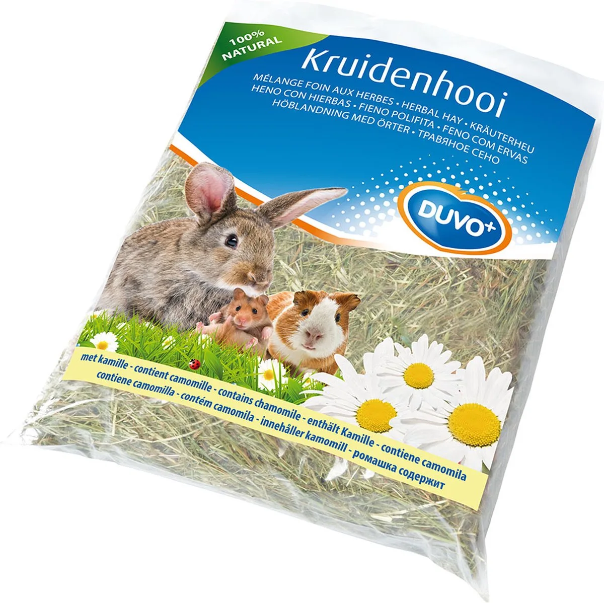 Foin à la camomille pour rongeurs 500 GR de Duvo+ – photo produit