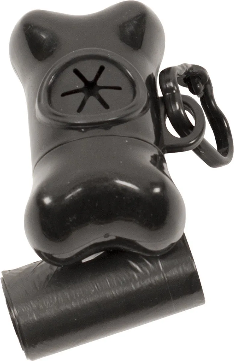 Poepzakjes Dispenser Beentje 2x20st de Duvo+ en Noir – photo produit