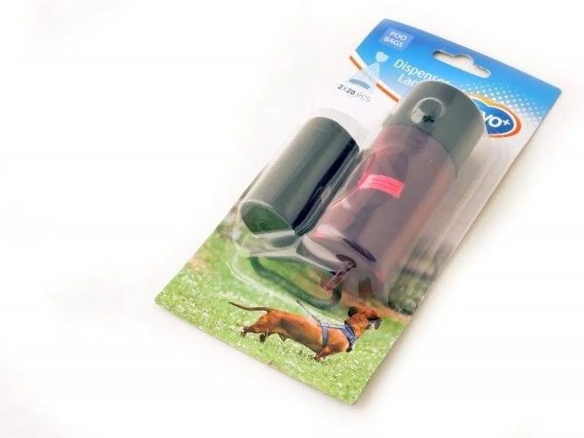 Poepzakjes Dispenser Lamp Incl. Zakjes 2x20st de Duvo+ en Mix – photo produit