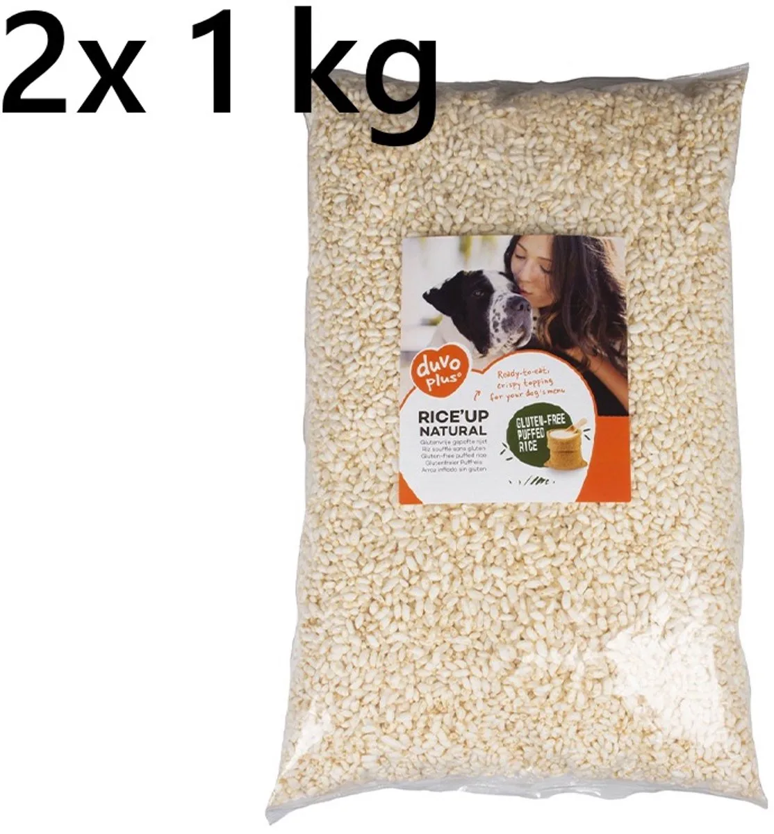 rice -gepofte rijst voor honden 1 kg Natural ** 2 X ** = 2 kg - gezond en lekker van Duvo+ – productfoto