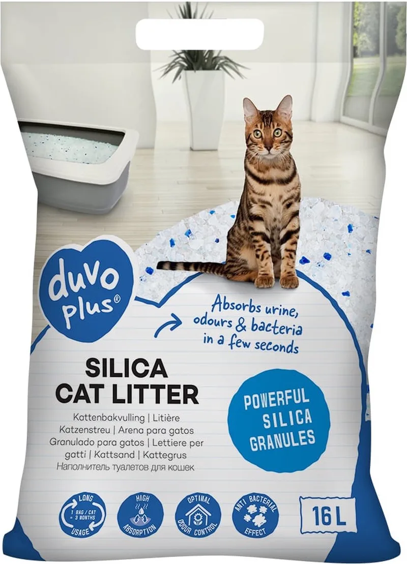 Silica Premium - Kattenbakvulling - 2 x 16L fra Duvo+ – produktbillede